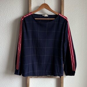 Seven Sisters Plaid striped sleeved top sz: XL